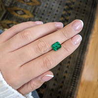 2.97 Ct. Emerald from Colombia Life Style