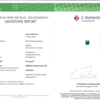 2.02 Ct. Emerald from Colombia Scan Report