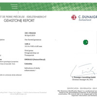 3.88 Ct. Emerald from Colombia Scan Report