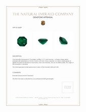 3.77 Ct. Emerald from Colombia Appraisal