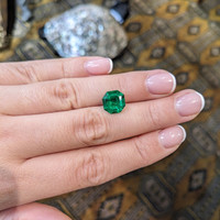 3.77 Ct. Emerald from Colombia Life Style