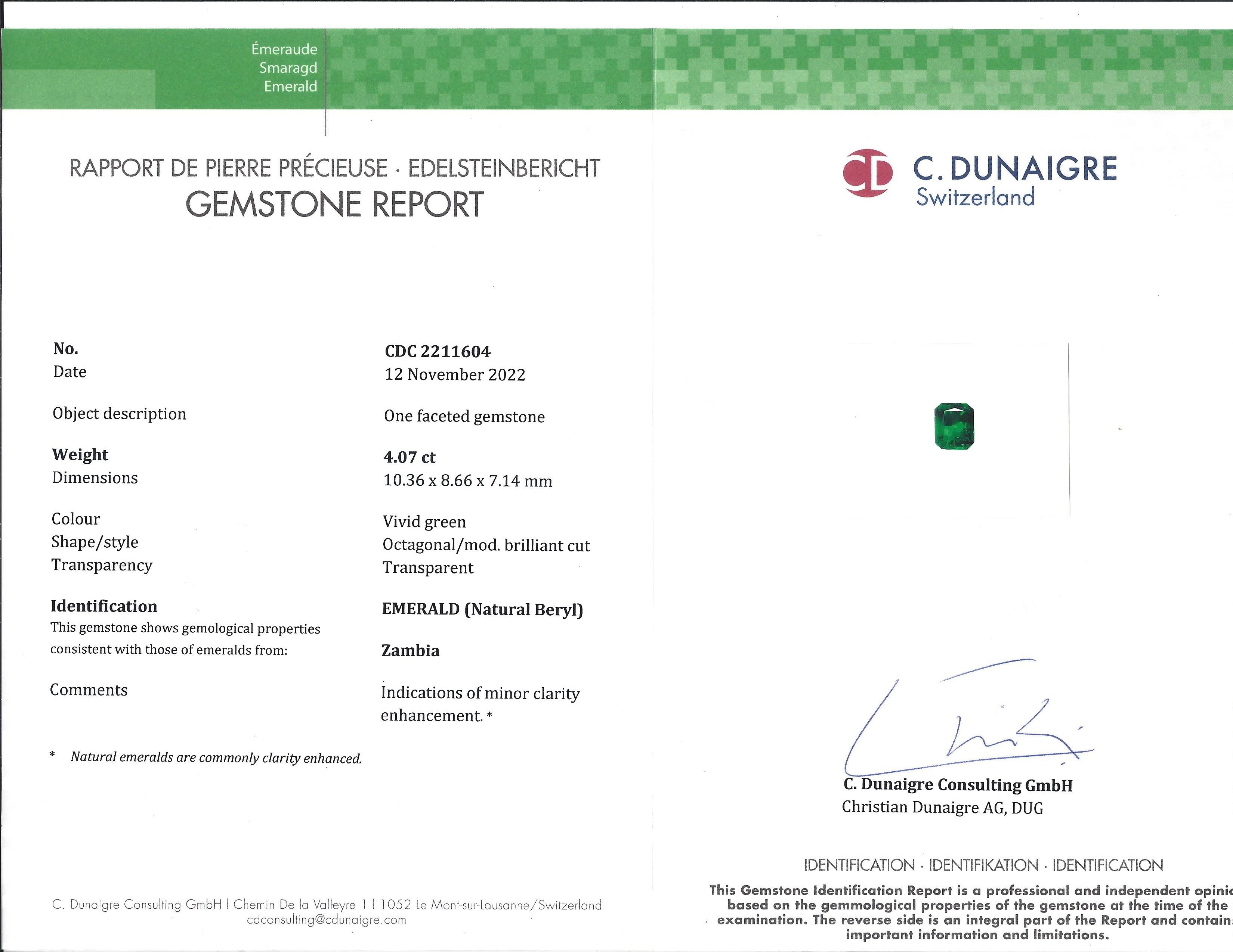 4.07 Ct. Emerald from Zambia