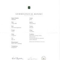 3.74 Ct. Emerald from Colombia Scan Report