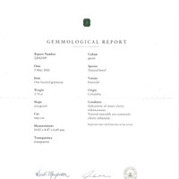 3.74 Ct. Emerald from Colombia Scan Report