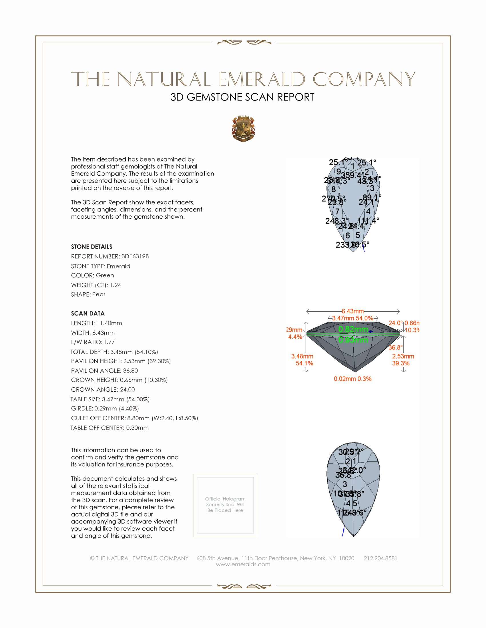 1.24 Ct. Emerald from Colombia