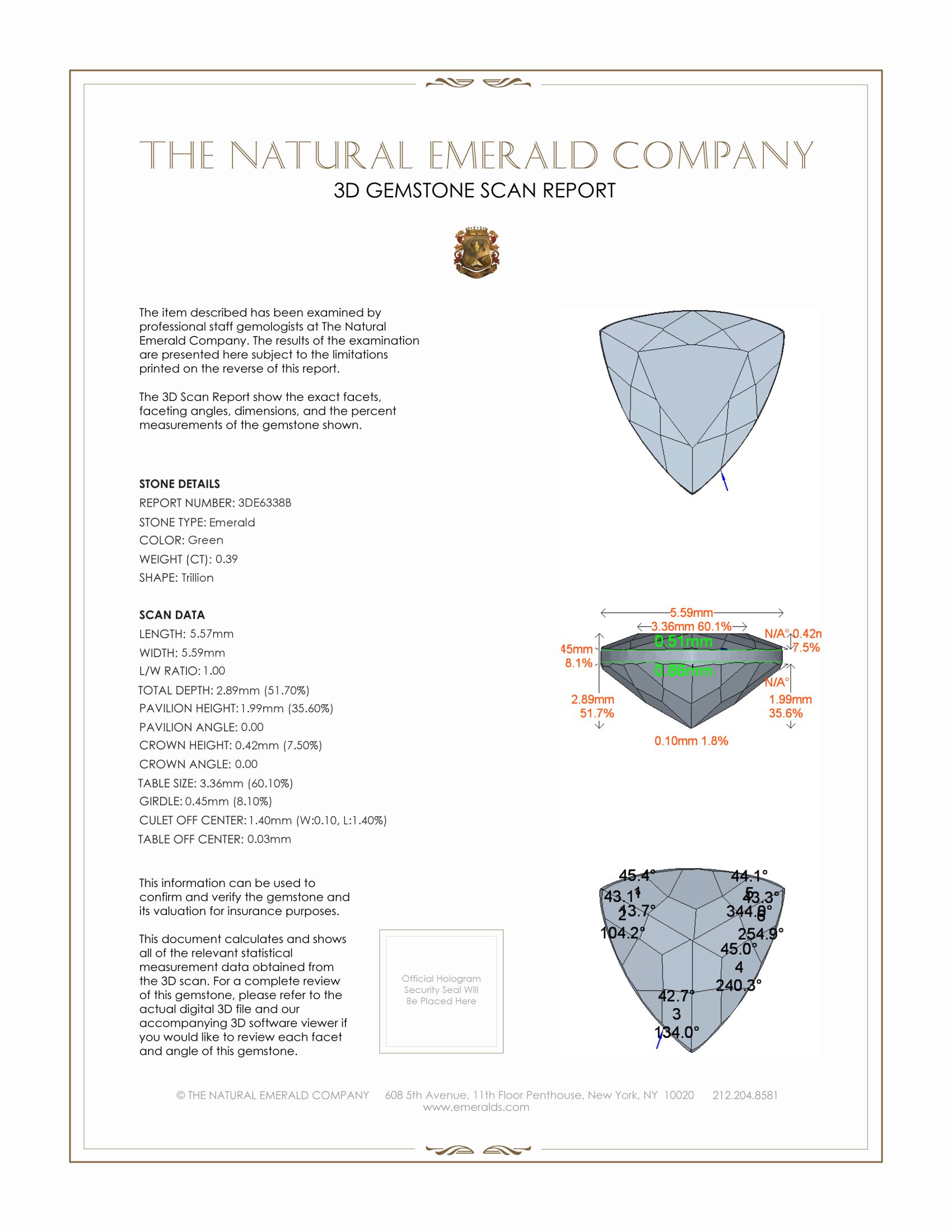 0.39 Ct. Emerald from Colombia