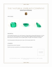 3.55 Ct. Emerald from Colombia Appraisal