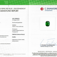 14.54 Ct. Emerald from Zambia Scan Report