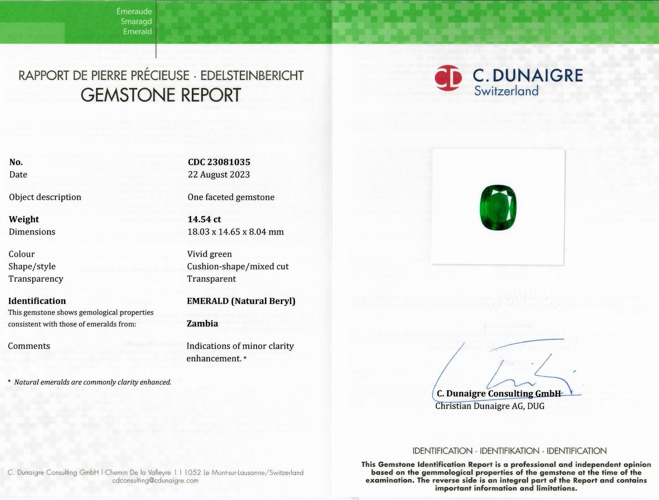 14.54 Ct. Emerald from Zambia
