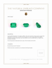 4.58 Ct. Emerald from Colombia Appraisal