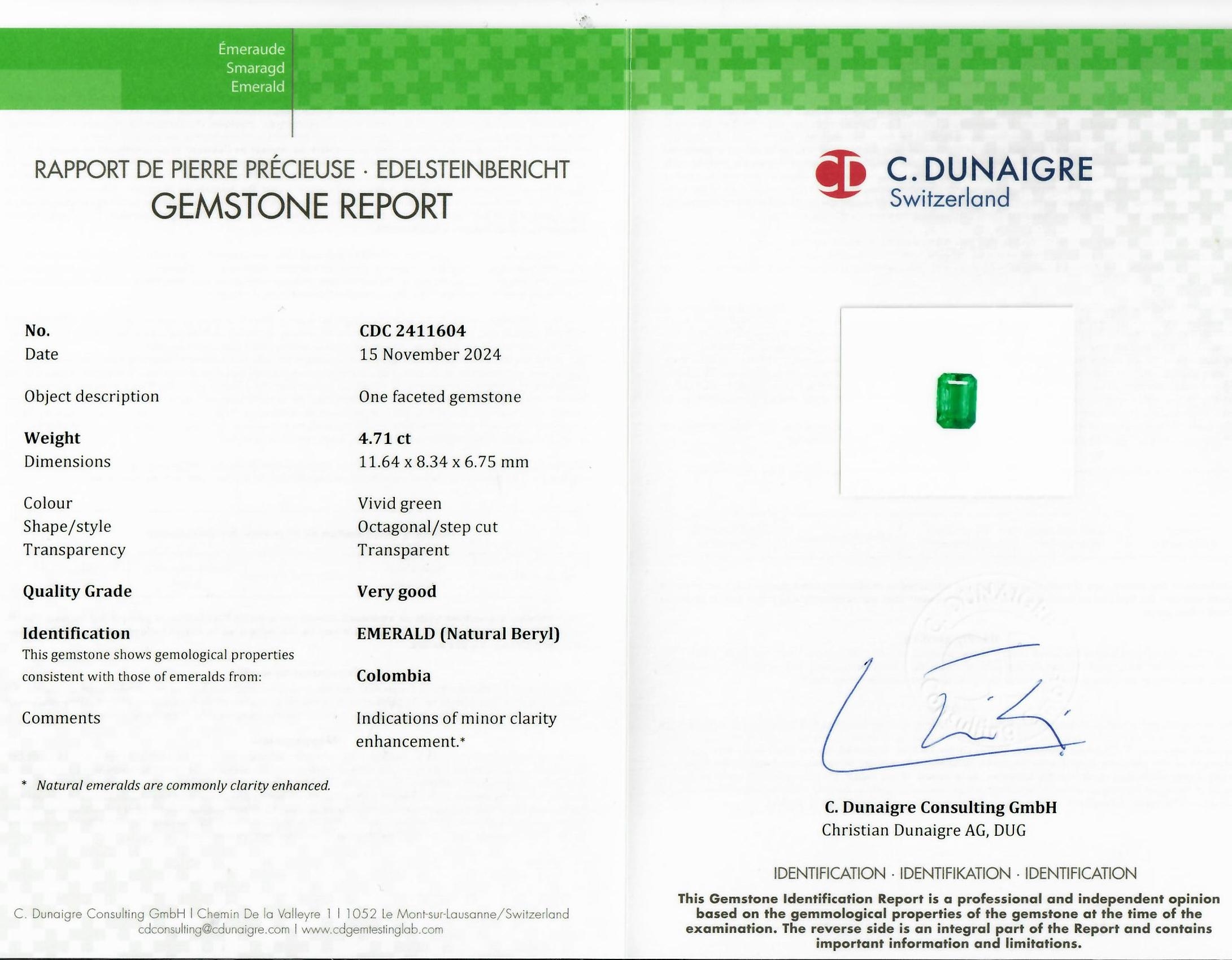 4.71 Ct. Emerald from Colombia