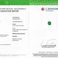 6.45 Ct. Emerald from Colombia Scan Report