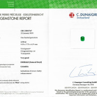 2.93 Ct. Emerald from Colombia Scan Report
