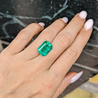 6.43 Ct. Emerald from Colombia Life Style