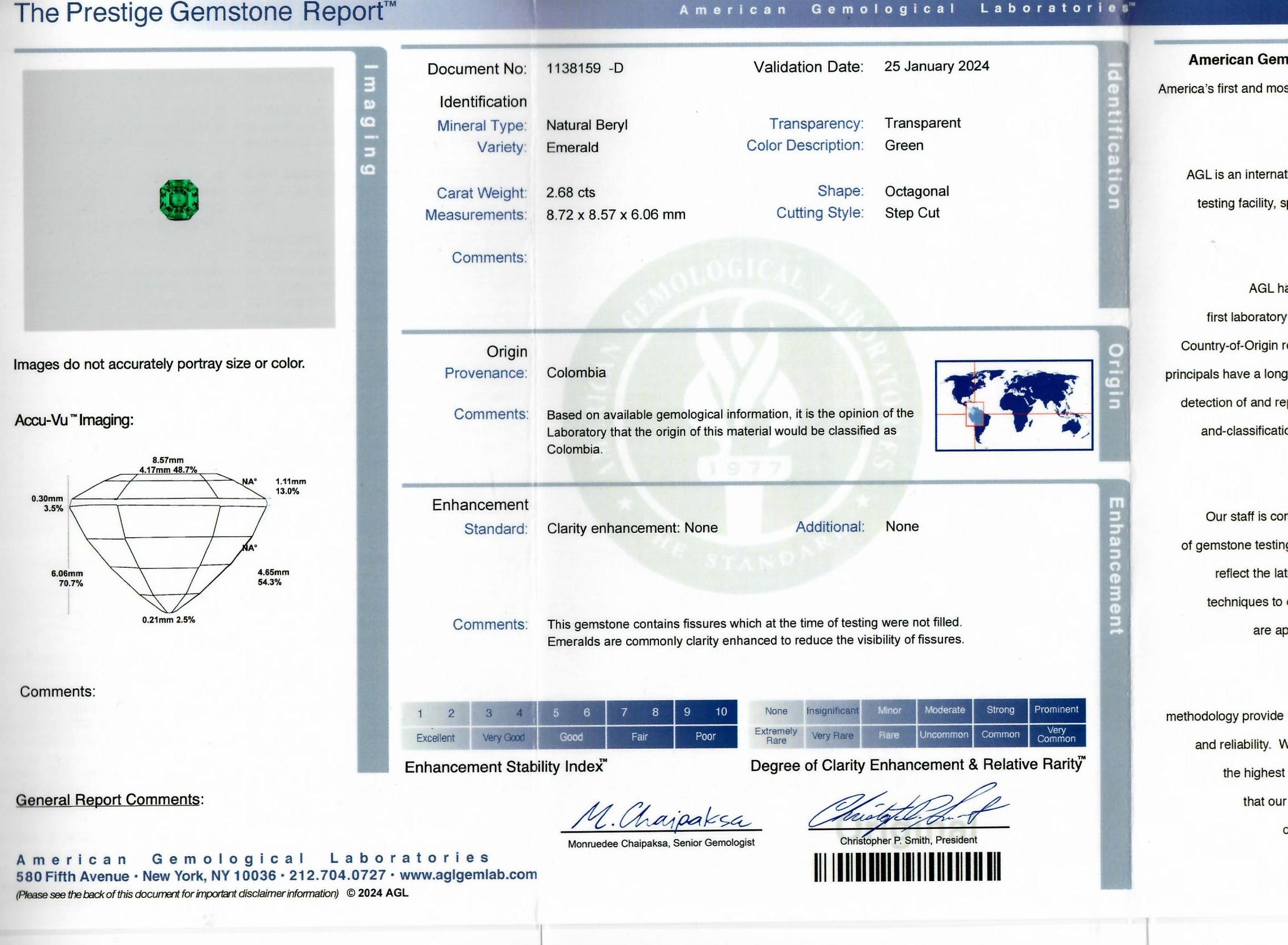 2.68 Ct. Emerald from Colombia