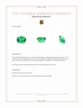 1.73 Ct. Emerald from Zambia Appraisal