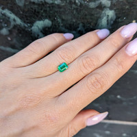 0.88 Ct. Emerald from Zambia Life Style