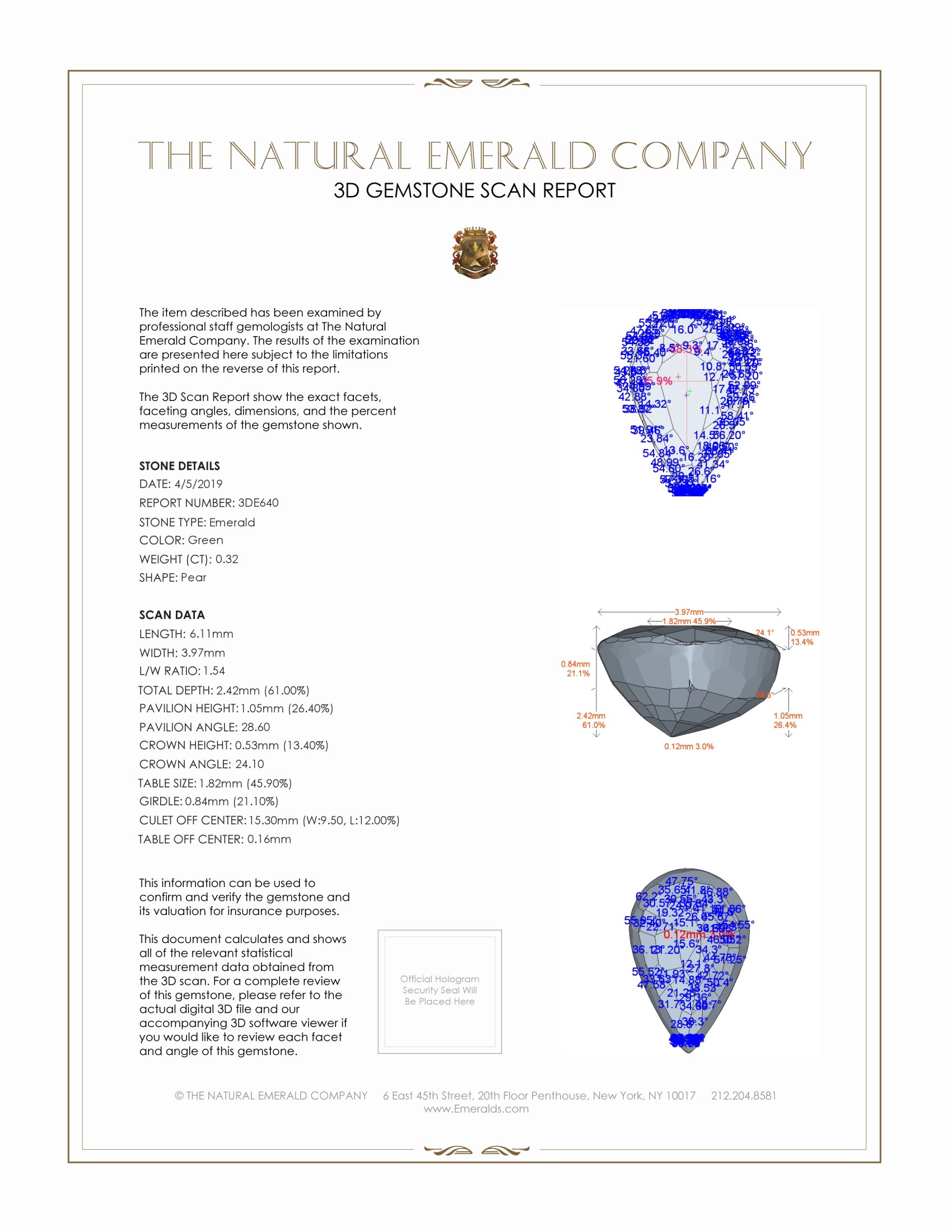 0.32 Ct. Emerald from Zambia