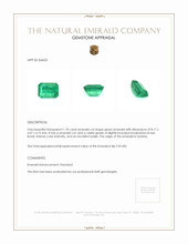 1.70 Ct. Emerald from Zambia Appraisal