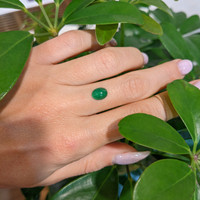 1.41 Ct. Cabochon Emerald from Colombia Life Style