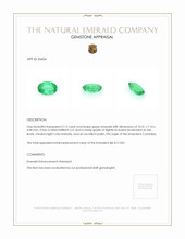 2.12 Ct. Emerald from Colombia Appraisal