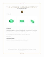 2.12 Ct. Emerald from Colombia Appraisal