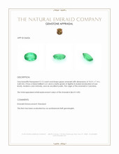 2.12 Ct. Emerald from Colombia Appraisal