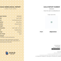 1.06 Ct. Emerald from Afghanistan Scan Report