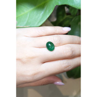 4.11 Ct. Cabochon Emerald from Zambia Life Style