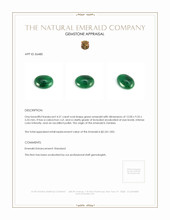 4.31 Ct. Cabochon Emerald from Zambia Appraisal