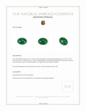 3.34 Ct. Cabochon Emerald from Zambia Appraisal