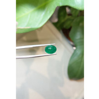 3.34 Ct. Cabochon Emerald from Zambia Life Style