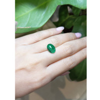 3.69 Ct. Cabochon Emerald from Zambia Life Style