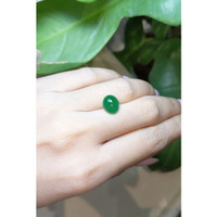 3.25 Ct. Cabochon Emerald from Zambia Life Style