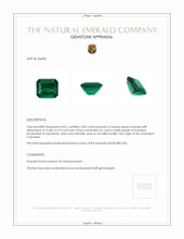 4.00 Ct. Emerald from Colombia Appraisal