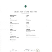 3.34 Ct. Emerald from Colombia Scan Report