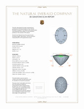 1.53 Ct. Emerald from Zambia 3 D Scan Report