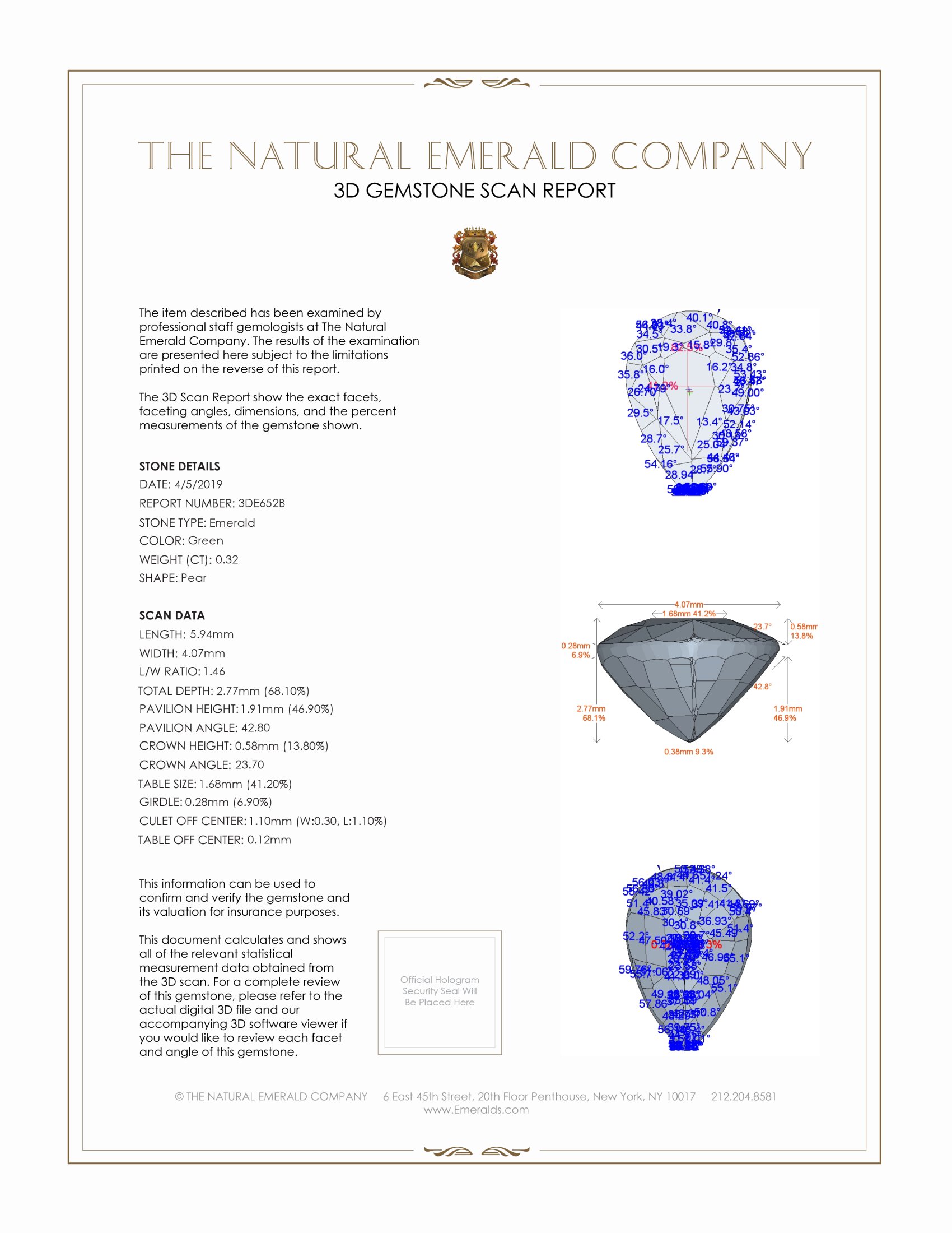0.32 Ct. Emerald from Zambia