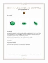 1.20 Ct. Emerald from Zambia Appraisal