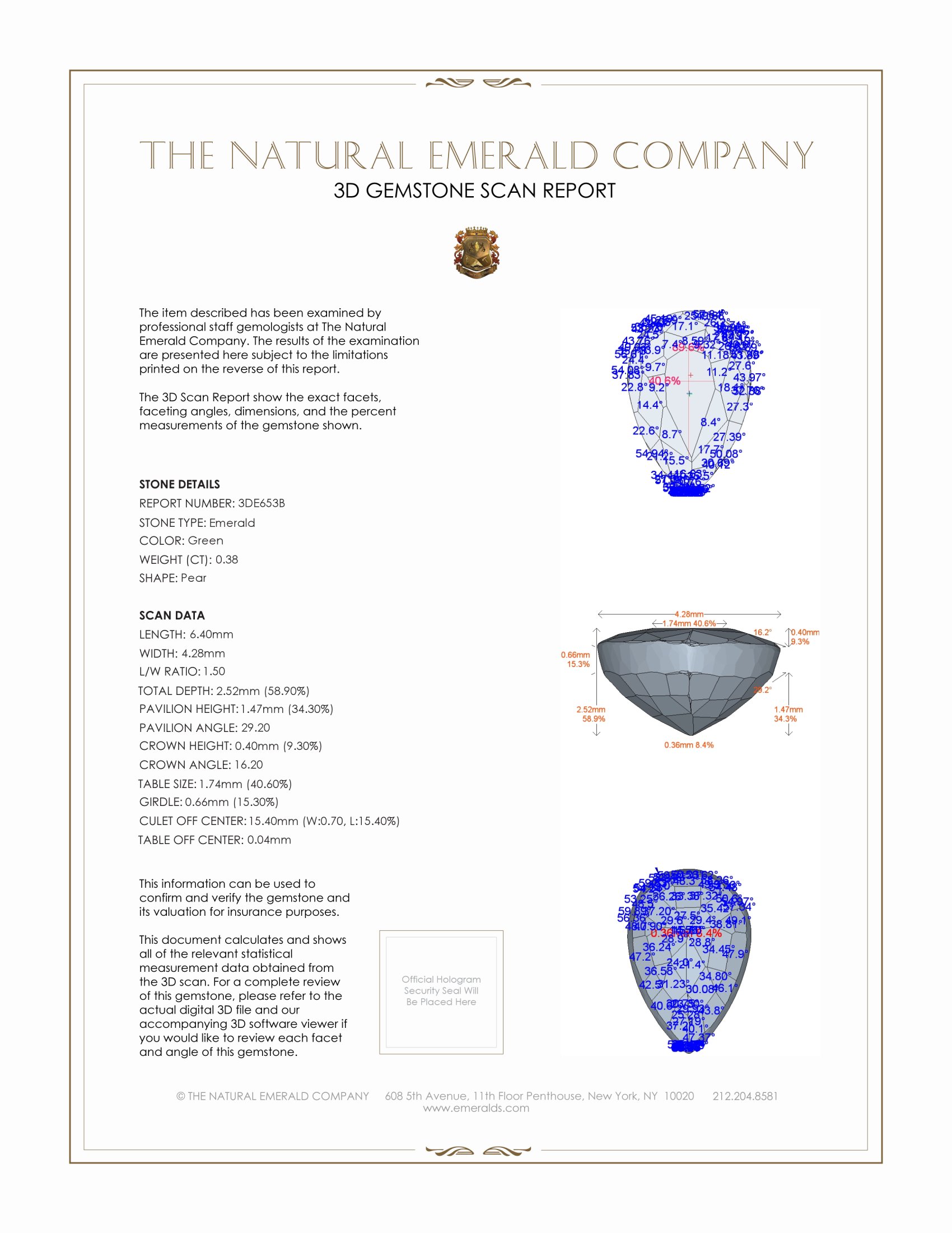 0.38 Ct. Emerald from Zambia