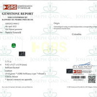 3.75 Ct. Emerald from Colombia Scan Report