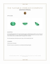 1.09 Ct. Emerald from Zambia Appraisal