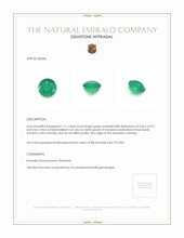 1.11 Ct. Emerald from Zambia Appraisal