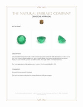 2.08 Ct. Emerald from Zambia Appraisal