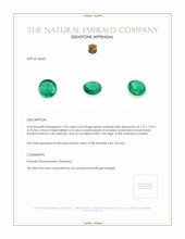 1.09 Ct. Emerald from Zambia Appraisal