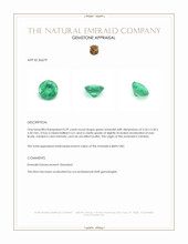 0.59 Ct. Emerald from Zambia Appraisal