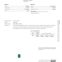 0.74 Ct. Emerald from Zambia Scan Report