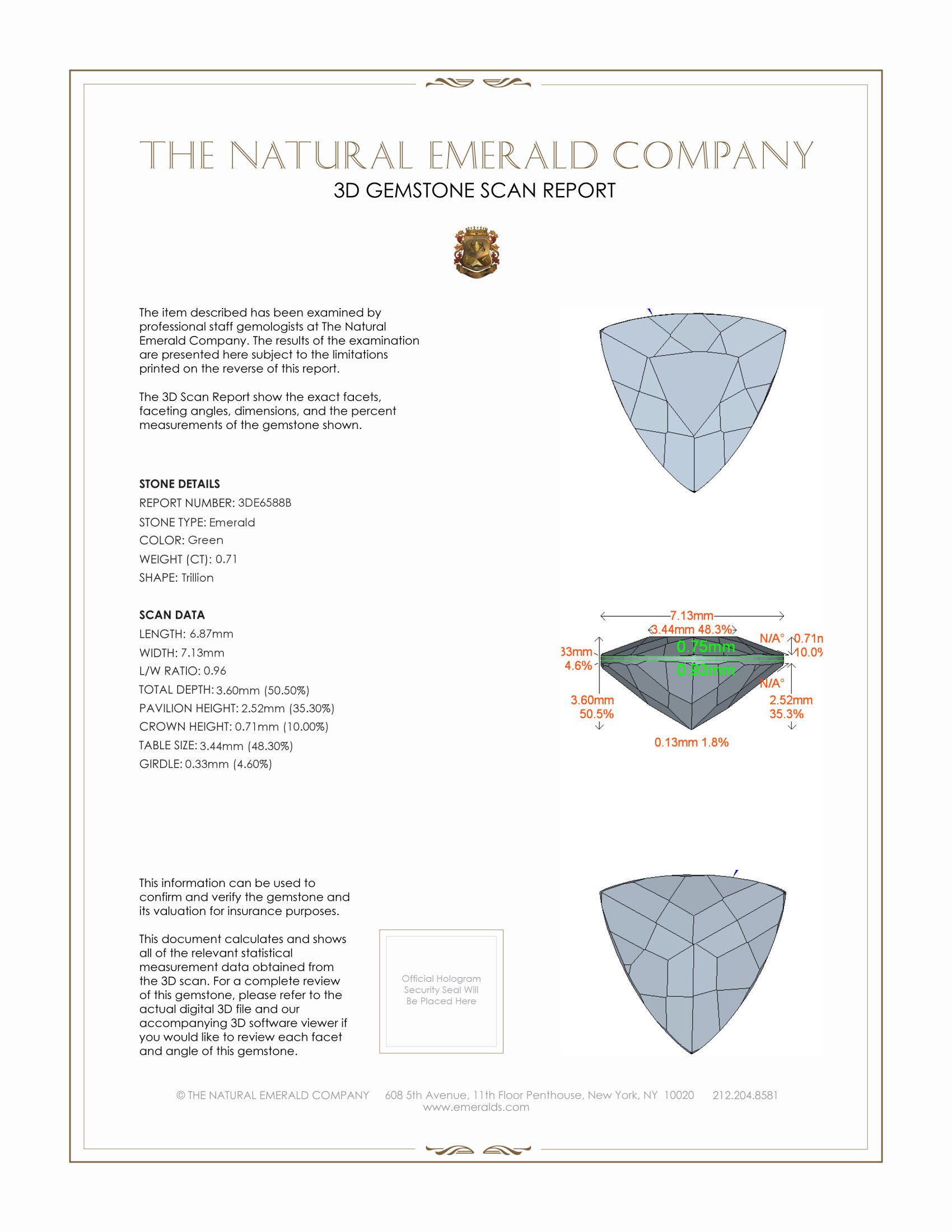 0.71 Ct. Emerald from Colombia