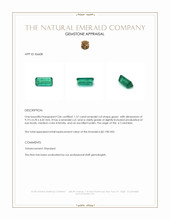 1.57 Ct. Emerald from Colombia Appraisal