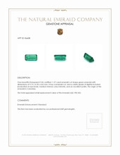 1.57 Ct. Emerald from Colombia Appraisal